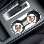 Baseball Mom Car Coasters – 2 Pack Ceramic Absorbent Cup Holder Inserts with Cork Base - Magnolia Wild SC