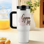 Elegant Watercolor Gymnastics Mom 40oz Tumbler with Handle and Straw - Magnolia Wild SC