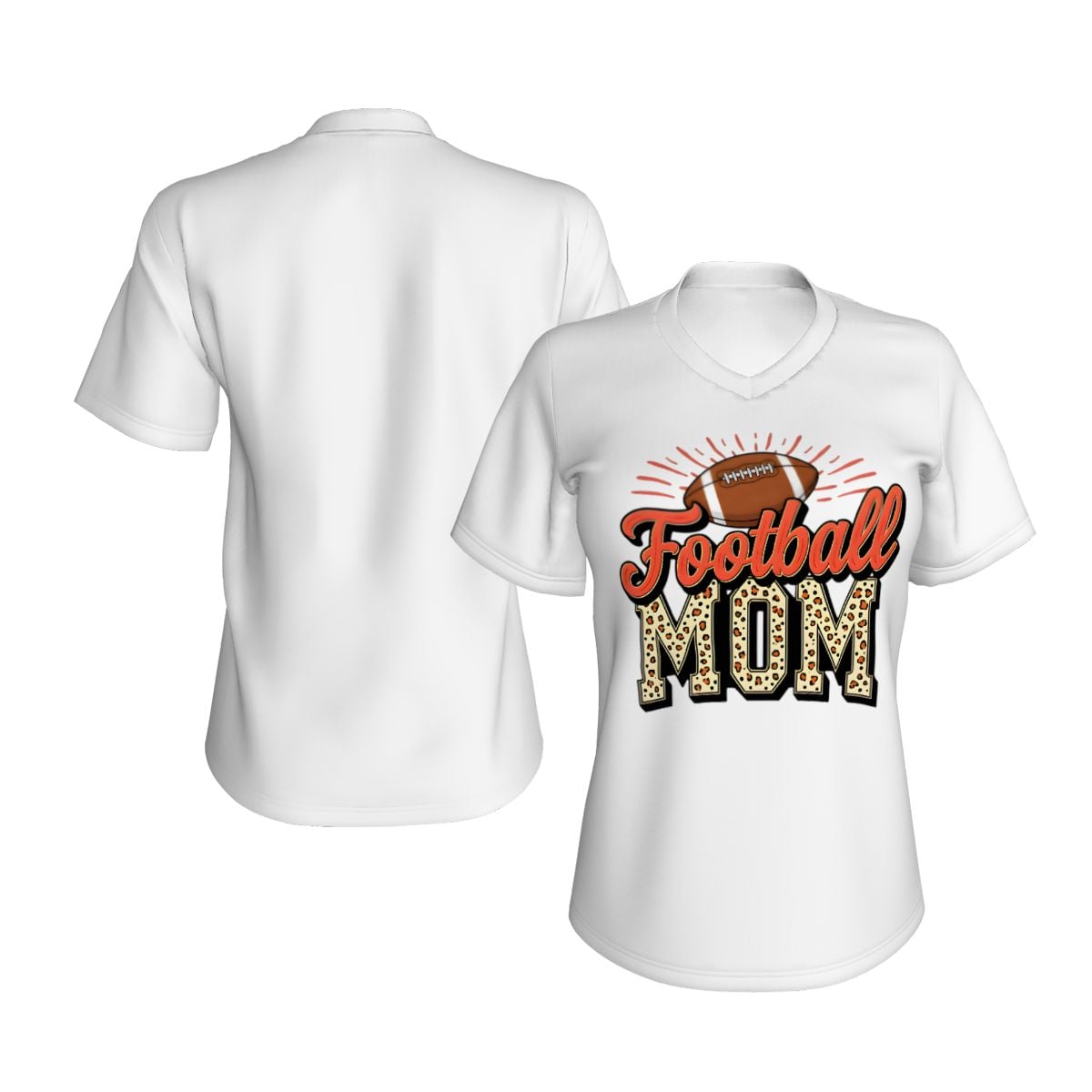 Football Mom Women's V-Neck Short-Sleeve T-Shirt - Magnolia Wild SC