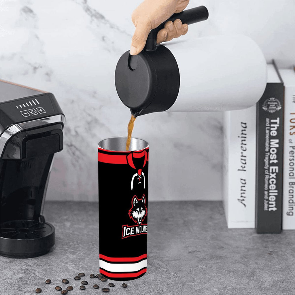 Custom Hockey Jersey 20oz Stainless Steel Tumbler with Straw - Magnolia Wild SC