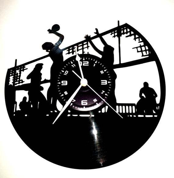 Creative Retro Volleyball Sports Record Wall Clock – Nostalgic Sports-Themed Wall Decor Clock - Magnolia Wild SC