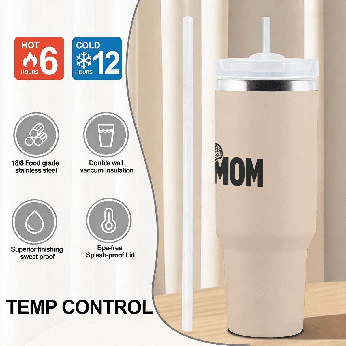 Lacrosse Mom 40oz Tumbler – Personalized LAX Mom Gift with Custom Name Option - Magnolia Wild SC