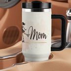 Elegant Watercolor Figure Skating Mom 40oz Insulated Tumbler with Handle and Straw - Magnolia Wild SC