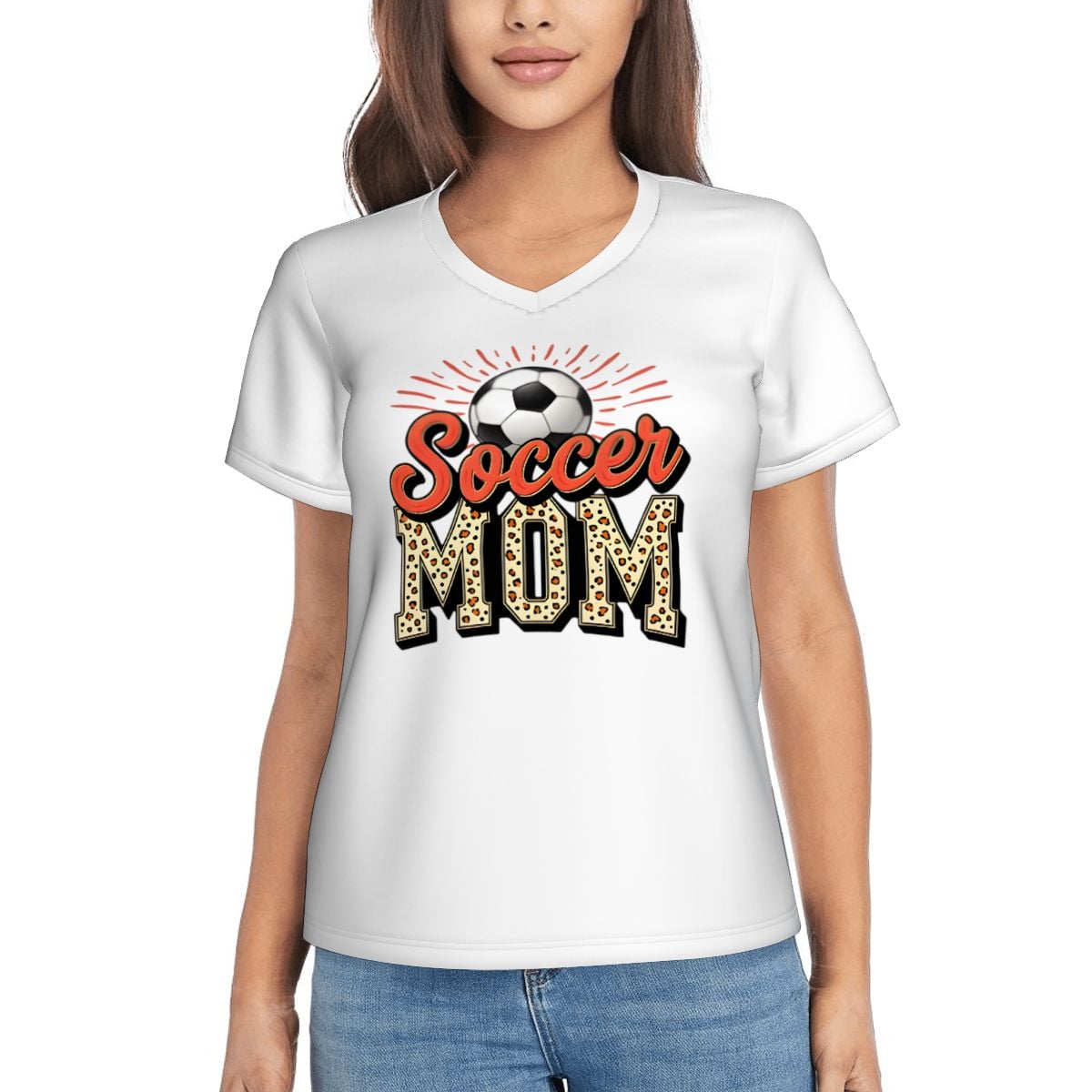 Soccer Mom Women's V-Neck Short-Sleeve T-Shirt - Magnolia Wild SC