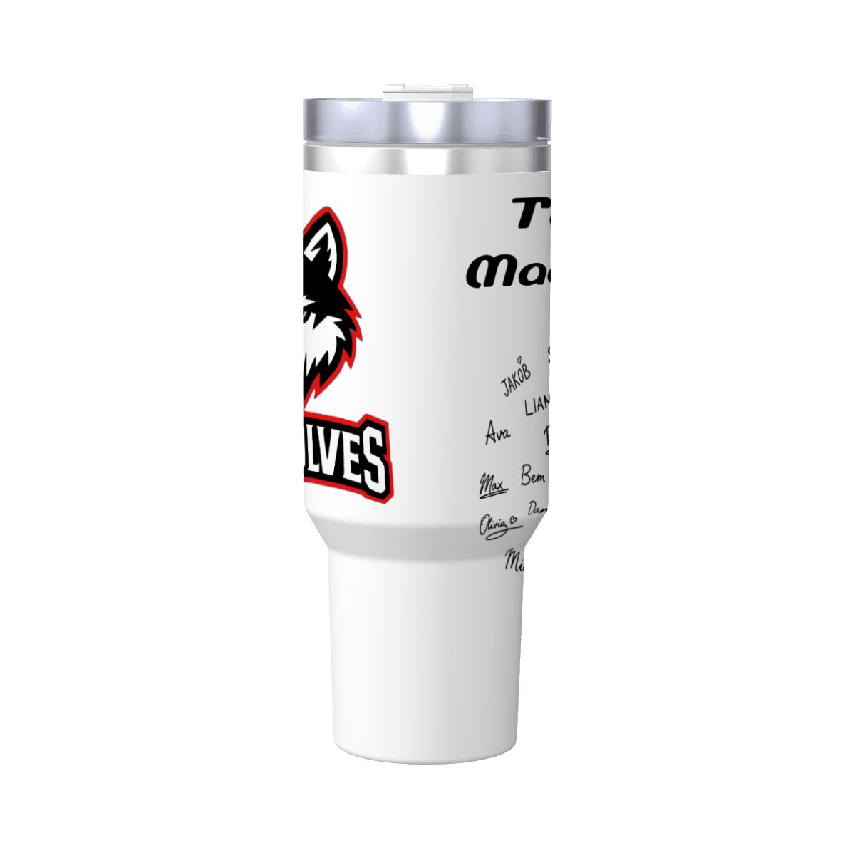 Customizable Team Spirit 40oz Insulated Tumbler with Handle and Straw for Team Manager or Coaches Gifts - Magnolia Wild SC