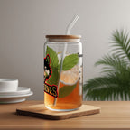 Custom Libbey-Style Glass Tumbler with Bamboo Lid – Personalized Team Logo, Names, and Signature Drinkware - Magnolia Wild SC