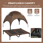 Elevated Portable Dog Cot Pet Bed with UV Protection Canopy Shade - Magnolia Wild SC
