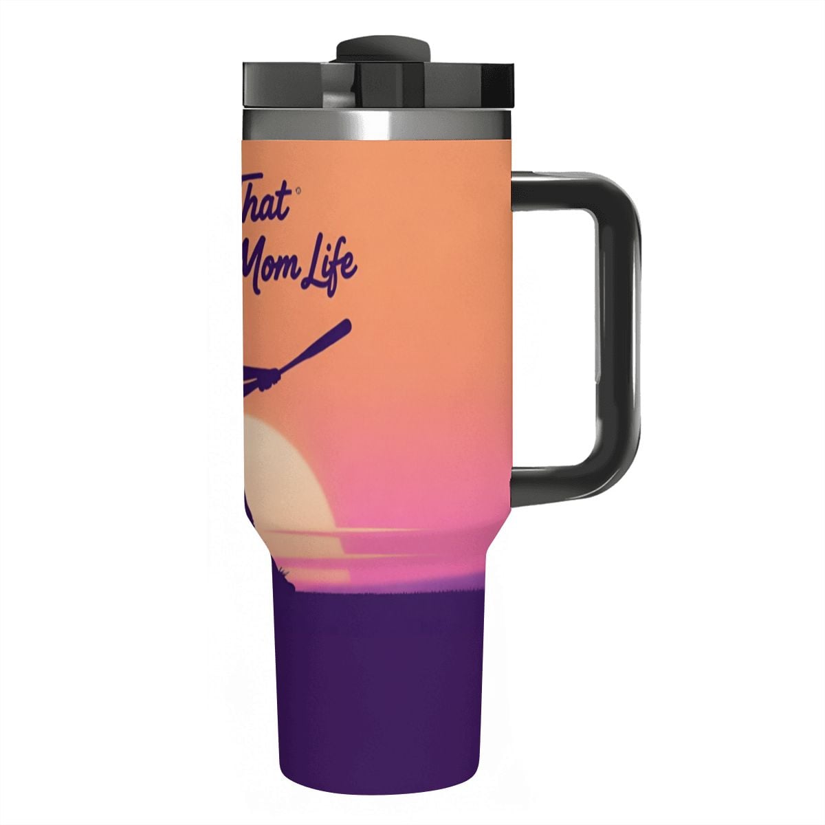 Softball Mom Life 40oz Tumbler with Handle and Straw - Magnolia Wild SC
