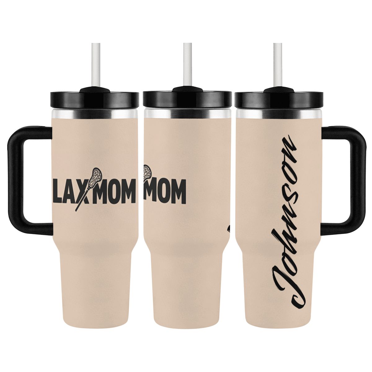 Lacrosse Mom 40oz Tumbler – Personalized LAX Mom Gift with Custom Name Option - Magnolia Wild SC