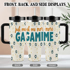 Just One More Game 40oz Soccer Tumbler with Handle and Straw (Made in USA) - Magnolia Wild SC