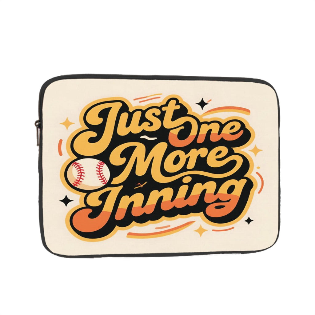 “Just One More Inning” Laptop Sleeve – Baseball-Themed Protective Laptop Case | Slim Waterproof Oxford Cloth Bag for Work, Travel & School - Magnolia Wild SC