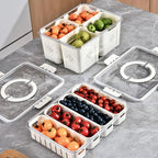 Snack Tray With Divided Lid And Handle - Magnolia Wild SC