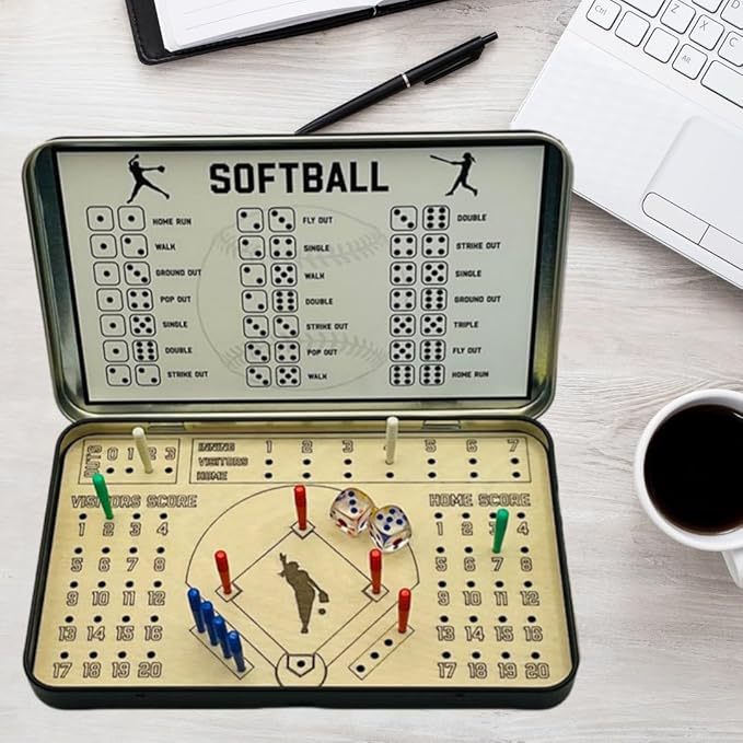 Mini Travel Sports Game for Kids & Adults | Choose Your Style: Hockey, Baseball, Football, Softball, or Joint Dice Edition - Magnolia Wild SC
