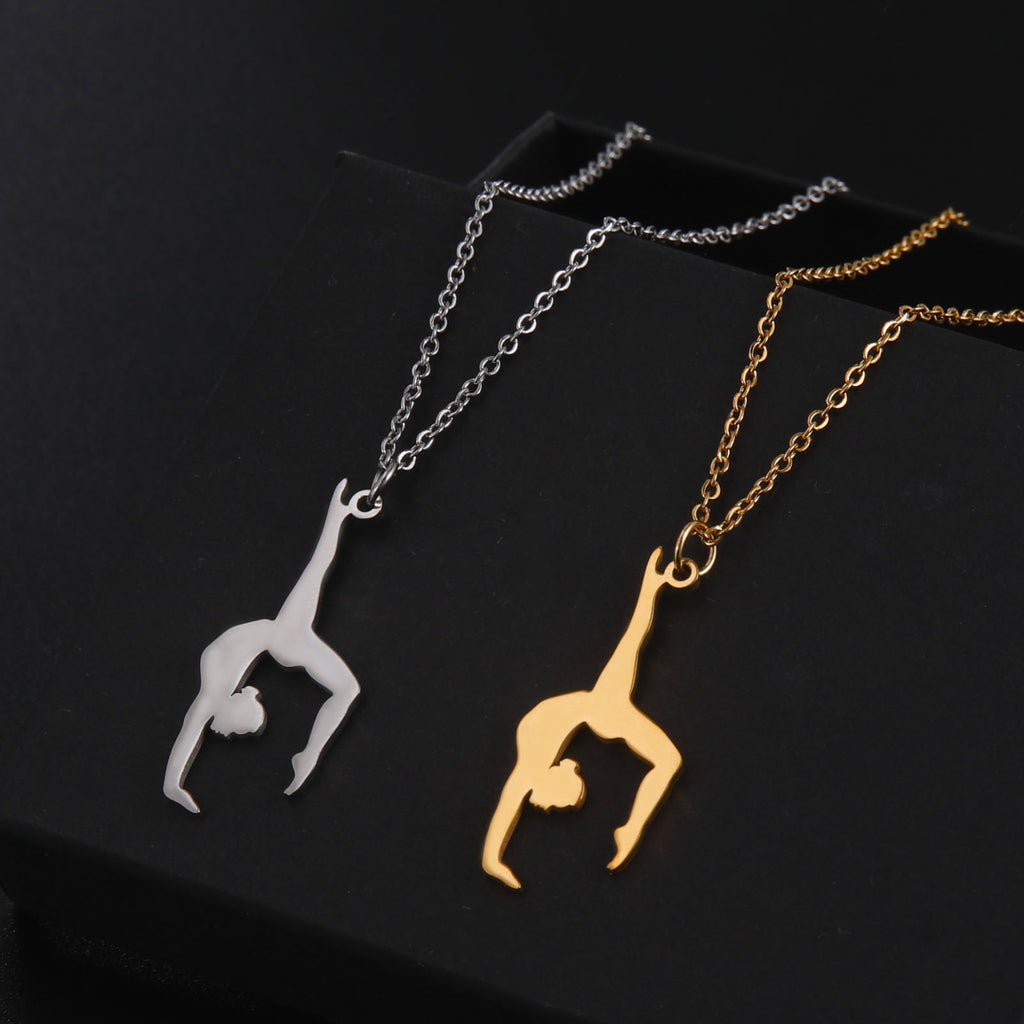 Dainty Gymnast Necklace – Gymnastics Jewelry Gift - Magnolia Wild SC