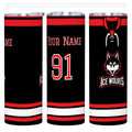 Custom Hockey Jersey 20oz Stainless Steel Tumbler with Straw - Magnolia Wild SC