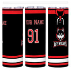 Custom Hockey Jersey 20oz Stainless Steel Tumbler with Straw - Magnolia Wild SC