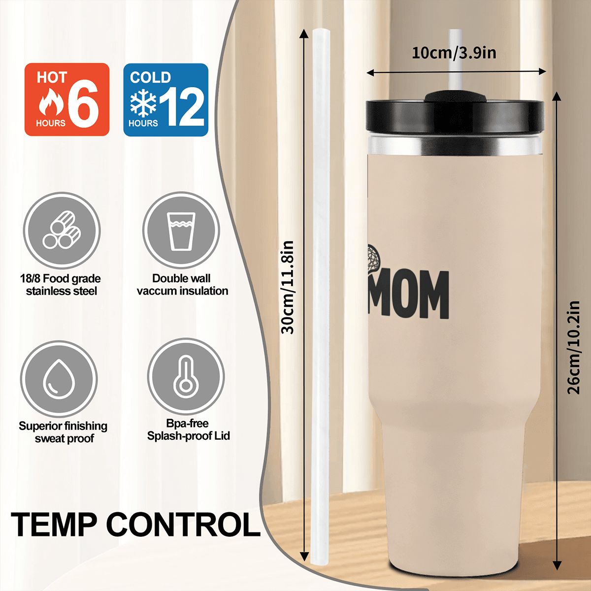 Lacrosse Mom 40oz Tumbler – Personalized LAX Mom Gift with Custom Name Option - Magnolia Wild SC