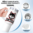 Customizable Team Spirit 40oz Insulated Tumbler with Handle and Straw for Team Manager or Coaches Gifts - Magnolia Wild SC