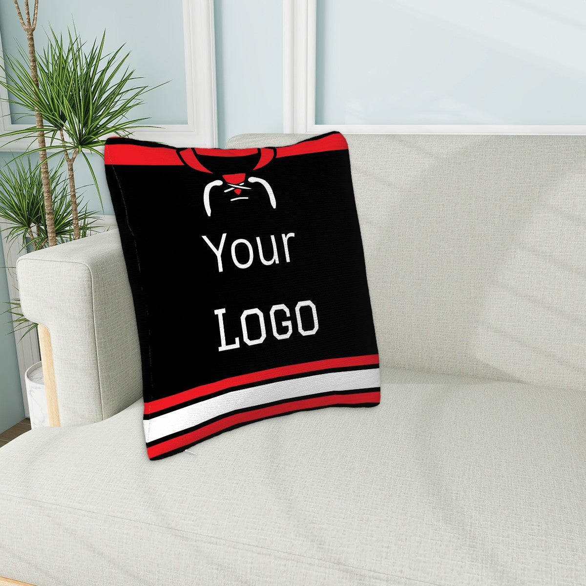 Custom Hockey Jersey Pillow — Personalized Team Logo, Player Name & Number - Magnolia Wild SC
