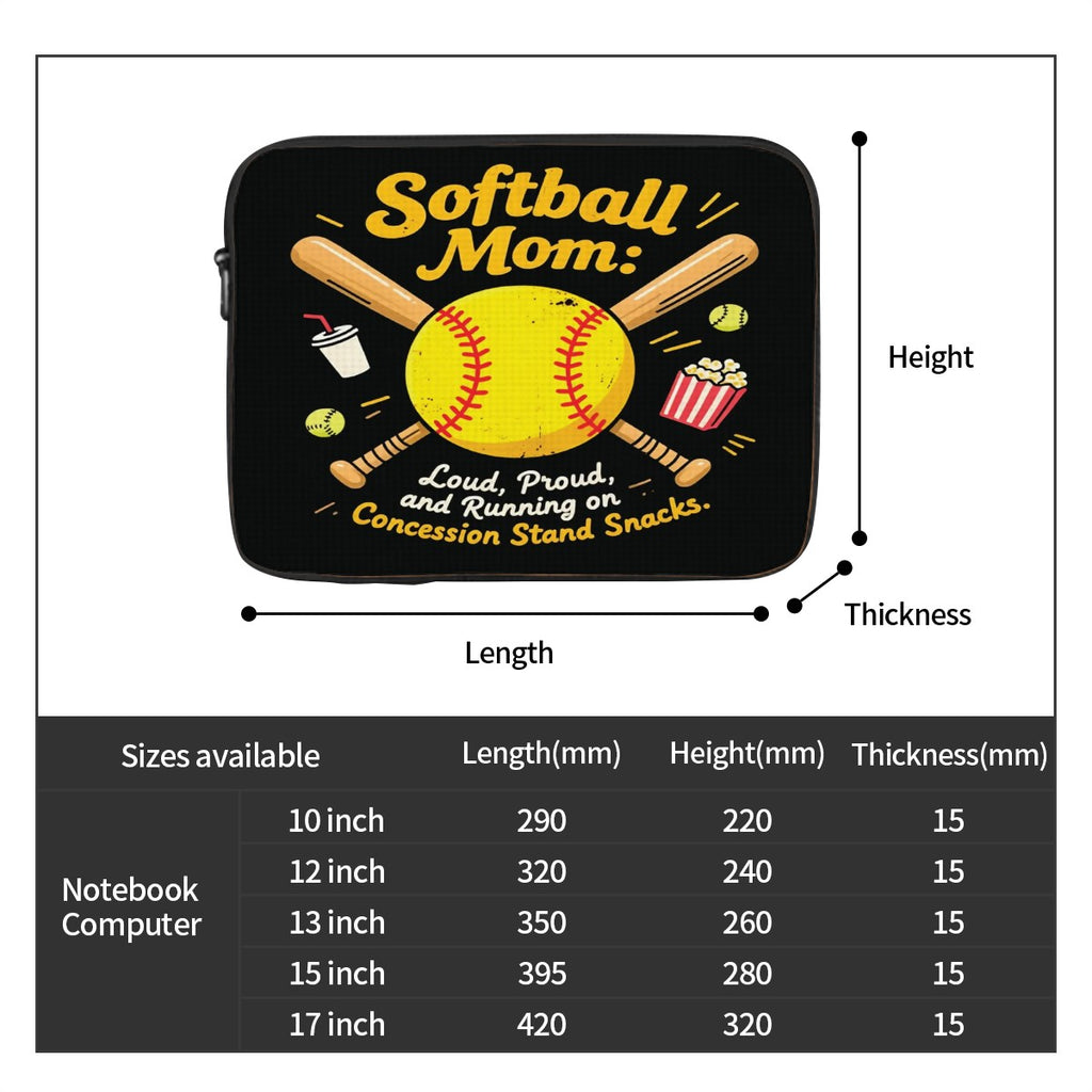 Softball Mom Shock-proof Portable Laptop Bag - Magnolia Wild SC