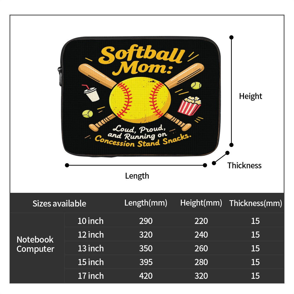 Softball Mom Shock-proof Portable Laptop Bag - Magnolia Wild SC
