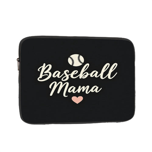 Baseball Mama Laptop Sleeve – Elegant Baseball Mom Laptop Case | Slim Waterproof Protective Bag for Work, Travel & School - Magnolia Wild SC