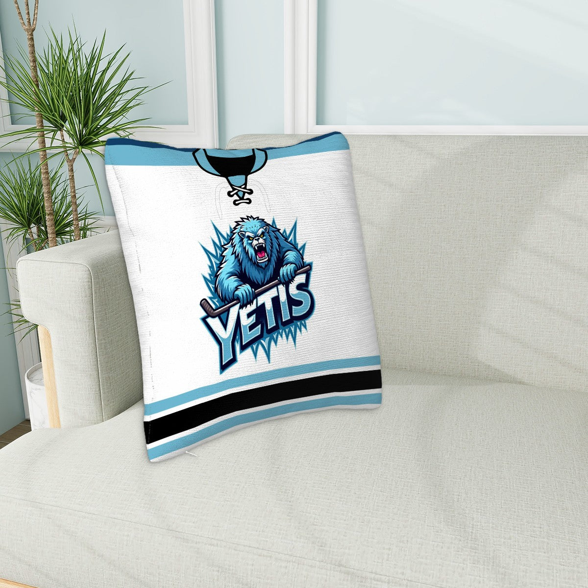 Custom Hockey Jersey Pillow — Personalized Team Logo, Player Name & Number - Magnolia Wild SC