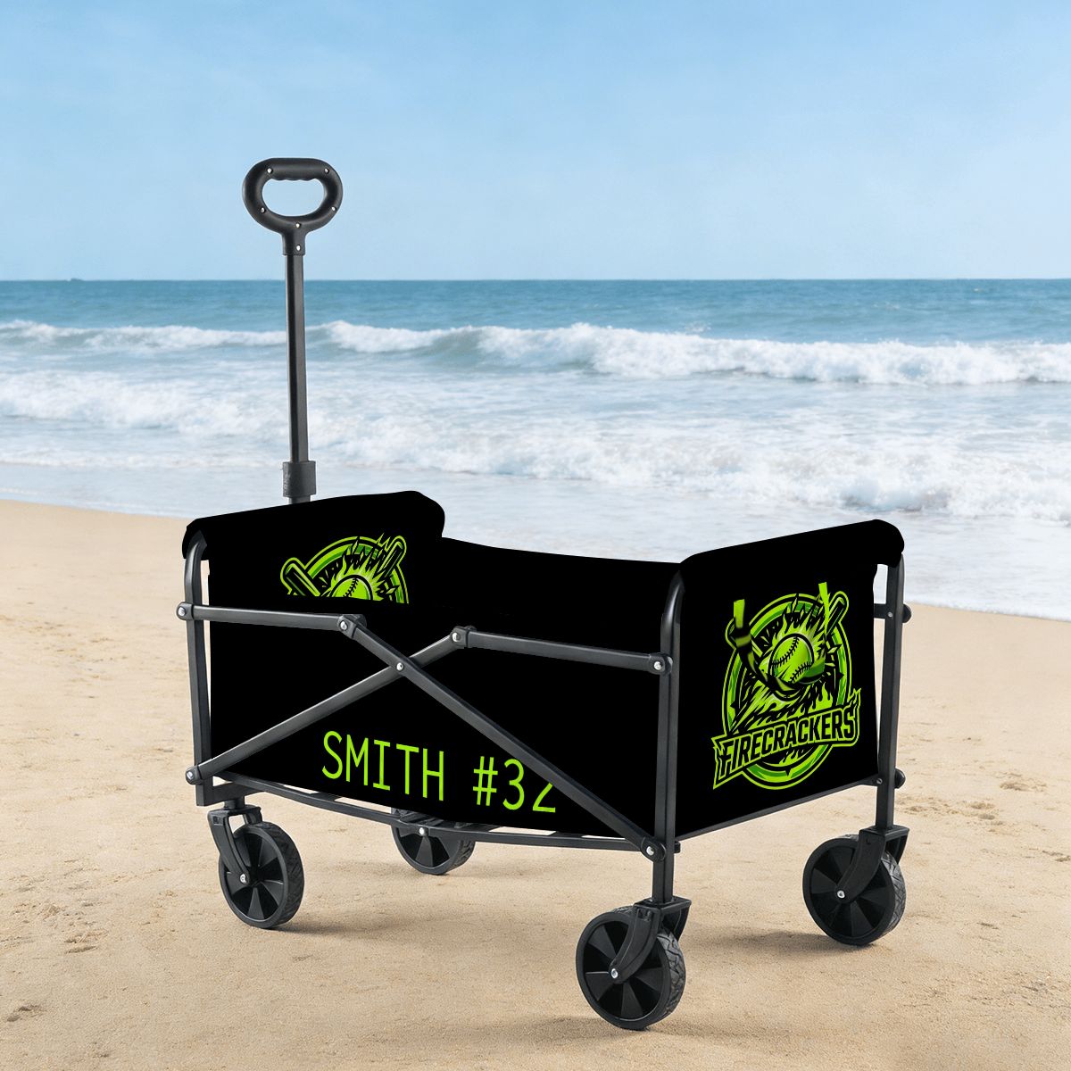 Custom Foldable Sports Wagon – Personalized Gear Cart for Game Day - Magnolia Wild SC