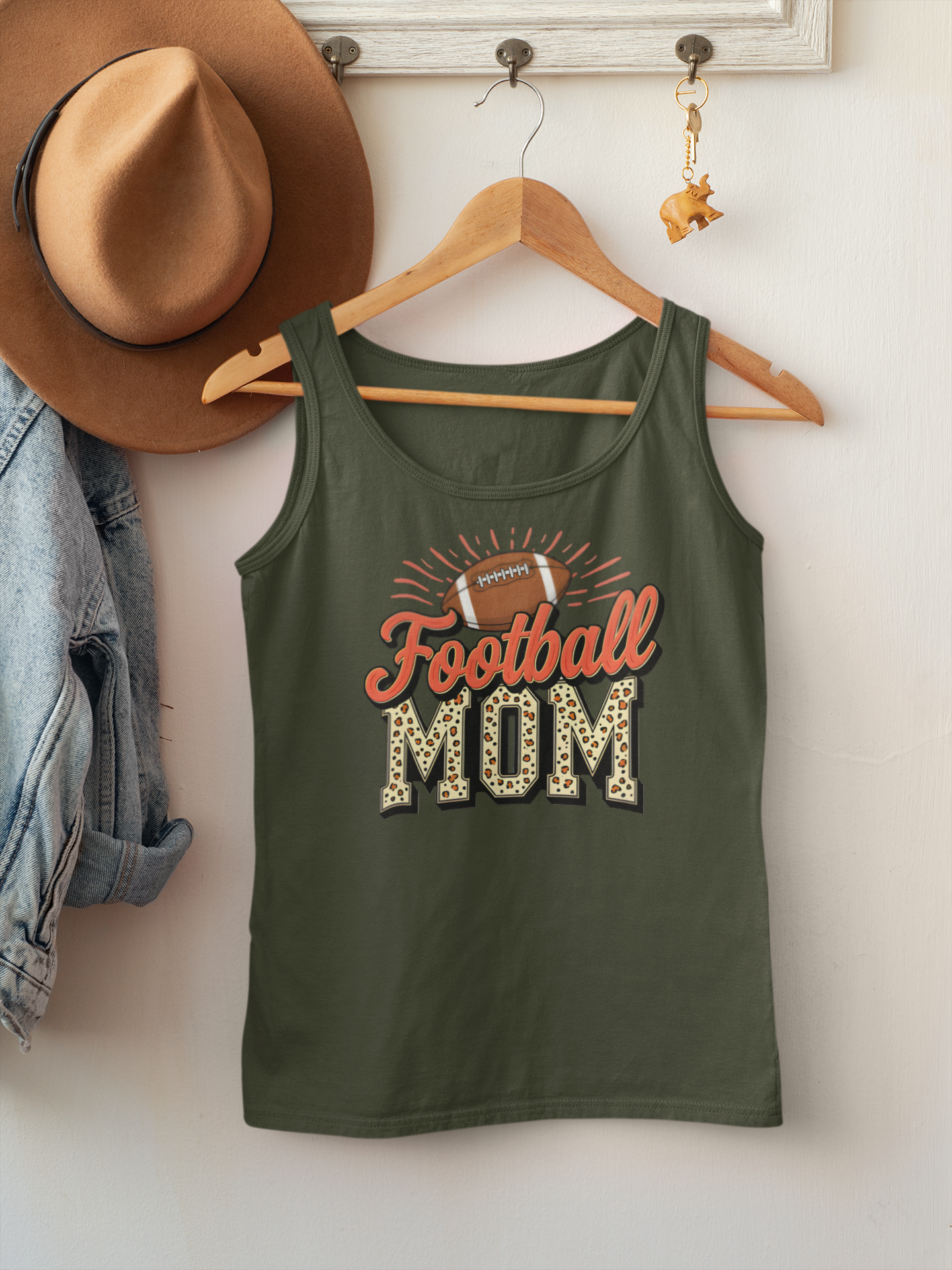 Football Mom Racerback Tank – Personalized Name & Number Option | Lightweight Women’s Football Tank Top - Magnolia Wild SC