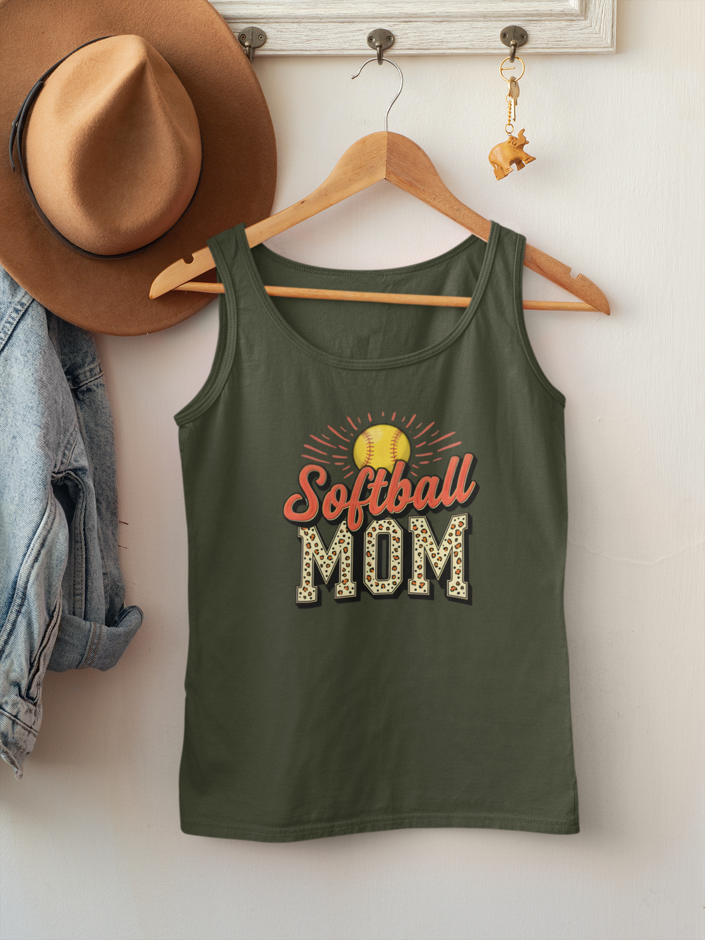 Softball Mom Racerback Tank – Personalized Name & Number Option - Magnolia Wild SC