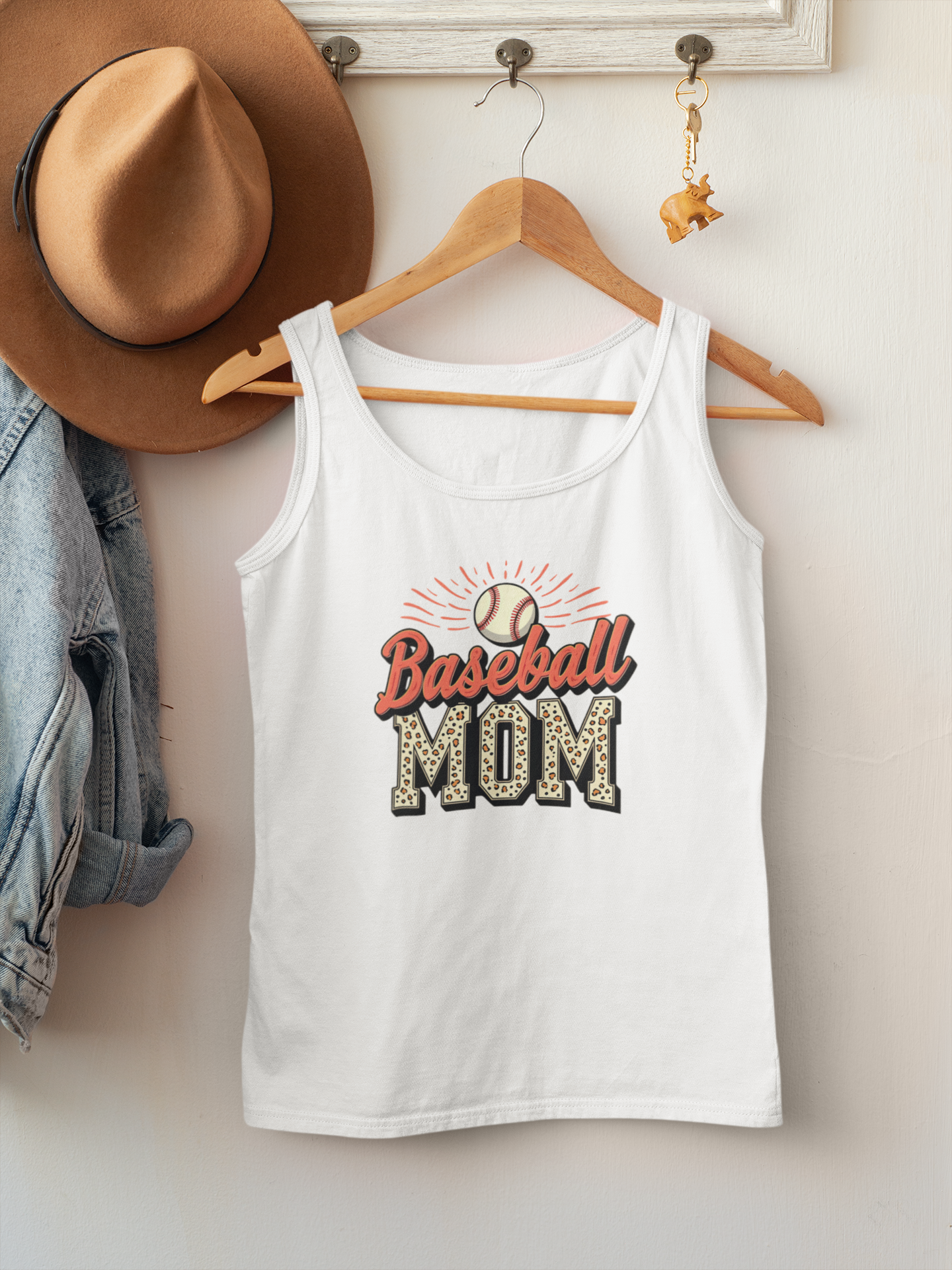 Baseball Mom Racerback Tank – Personalized Name & Number Option