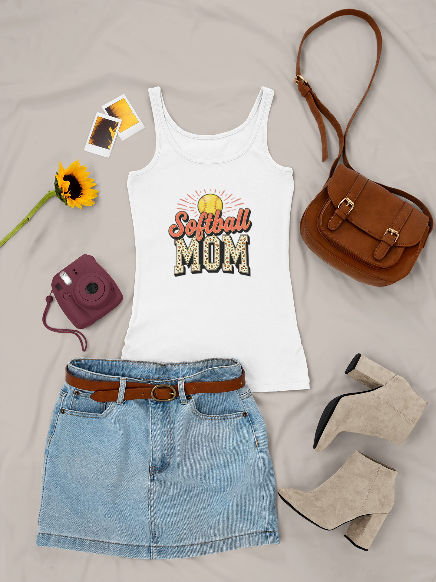 Softball Mom Racerback Tank – Personalized Name & Number Option - Magnolia Wild SC