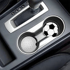 Sports Ball Car Coasters – Choose Your Sport (2-Pack Absorbent Ceramic Cup Holder Protectors with Cork Base) - Magnolia Wild SC