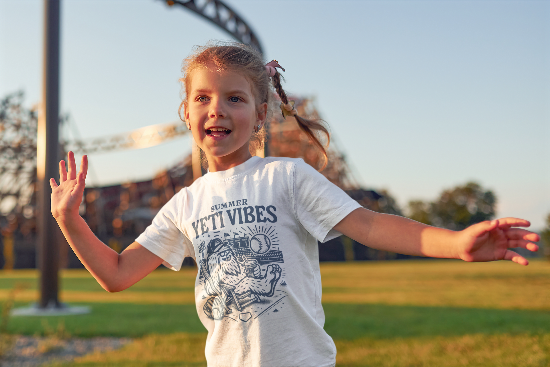 Summer Yeti Baseball Tee | Kids Tee