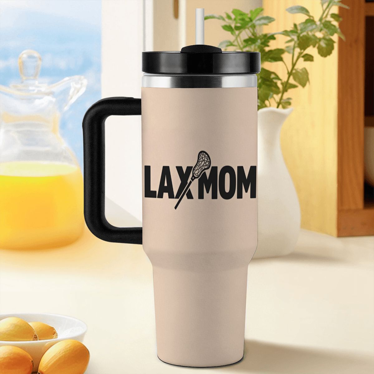 Lacrosse Mom 40oz Tumbler – Personalized LAX Mom Gift with Custom Name Option - Magnolia Wild SC